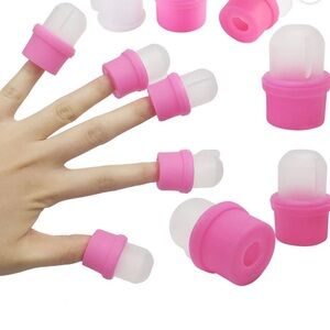 Soak off for gel nails closed rubber reusable containers 10 pcs